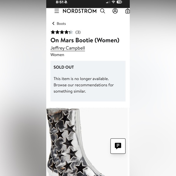 New Jeffrey Campbell On
Mars Bootie  silver star western cowgirl Bowie spring - Picture 2 of 8